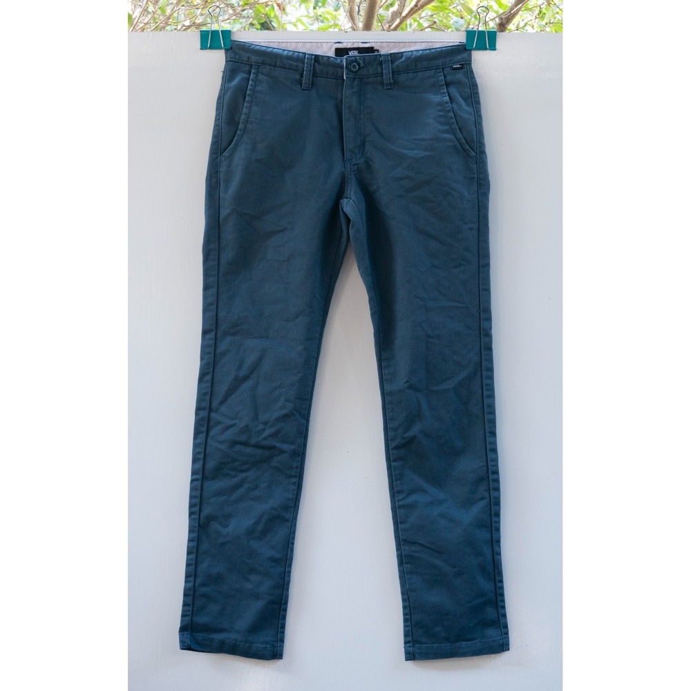 Vans Pants Men's Chino Preppy Skate Gray Blue Grunge Streetwear Straight Size 29